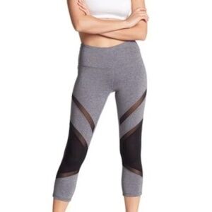 Z by Zella Grey Black Prima Crop Melange Leggings